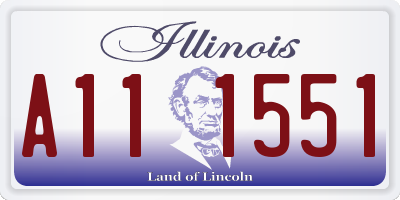 IL license plate A111551