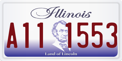 IL license plate A111553