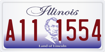 IL license plate A111554