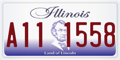 IL license plate A111558
