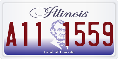 IL license plate A111559