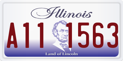 IL license plate A111563
