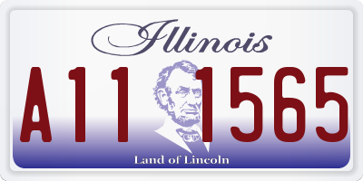 IL license plate A111565