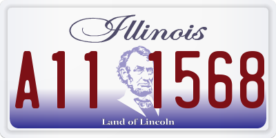 IL license plate A111568