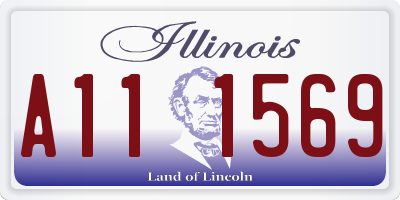 IL license plate A111569
