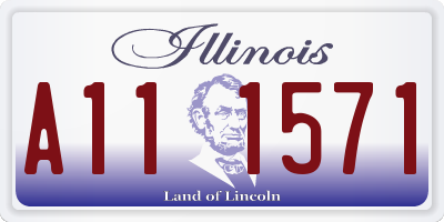 IL license plate A111571