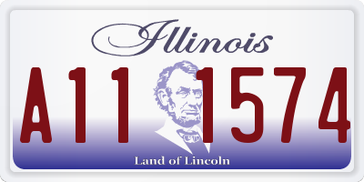 IL license plate A111574