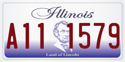IL license plate A111579
