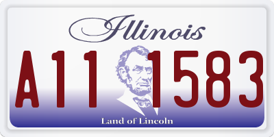 IL license plate A111583
