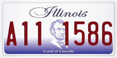 IL license plate A111586