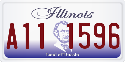 IL license plate A111596