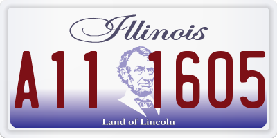 IL license plate A111605