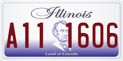 IL license plate A111606