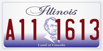 IL license plate A111613
