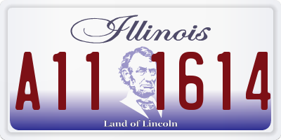 IL license plate A111614
