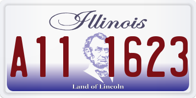 IL license plate A111623