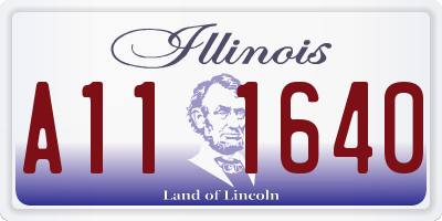 IL license plate A111640