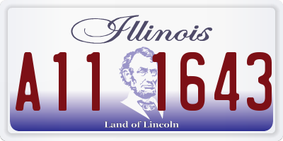IL license plate A111643