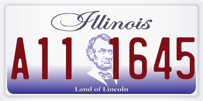 IL license plate A111645