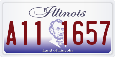 IL license plate A111657