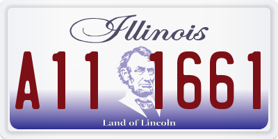 IL license plate A111661