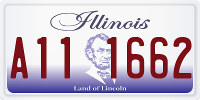 IL license plate A111662
