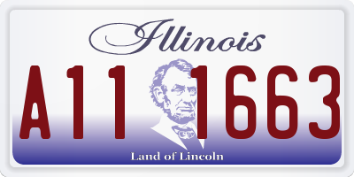 IL license plate A111663