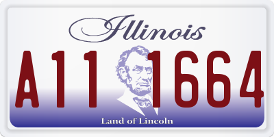 IL license plate A111664