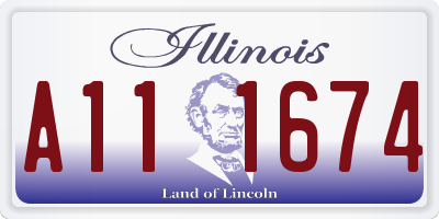 IL license plate A111674