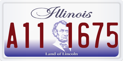 IL license plate A111675