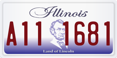 IL license plate A111681