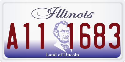 IL license plate A111683