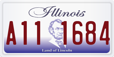 IL license plate A111684