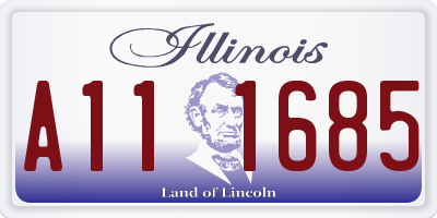 IL license plate A111685