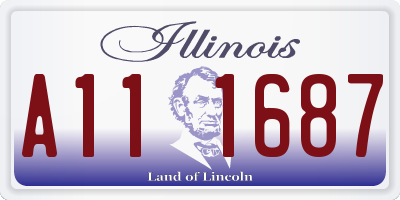 IL license plate A111687