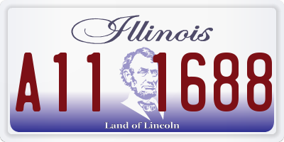 IL license plate A111688