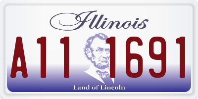 IL license plate A111691