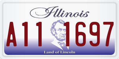 IL license plate A111697