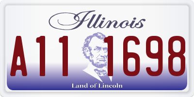 IL license plate A111698