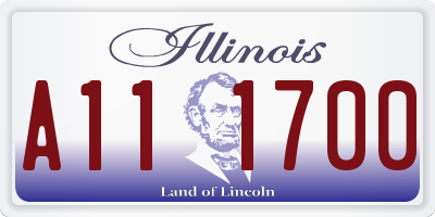 IL license plate A111700