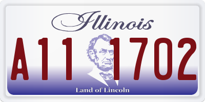 IL license plate A111702