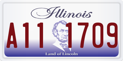 IL license plate A111709
