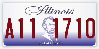 IL license plate A111710