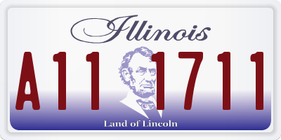 IL license plate A111711