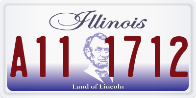IL license plate A111712