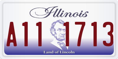 IL license plate A111713