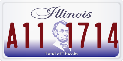 IL license plate A111714