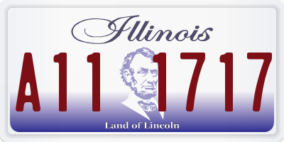 IL license plate A111717