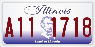 IL license plate A111718