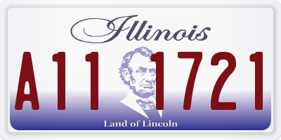 IL license plate A111721